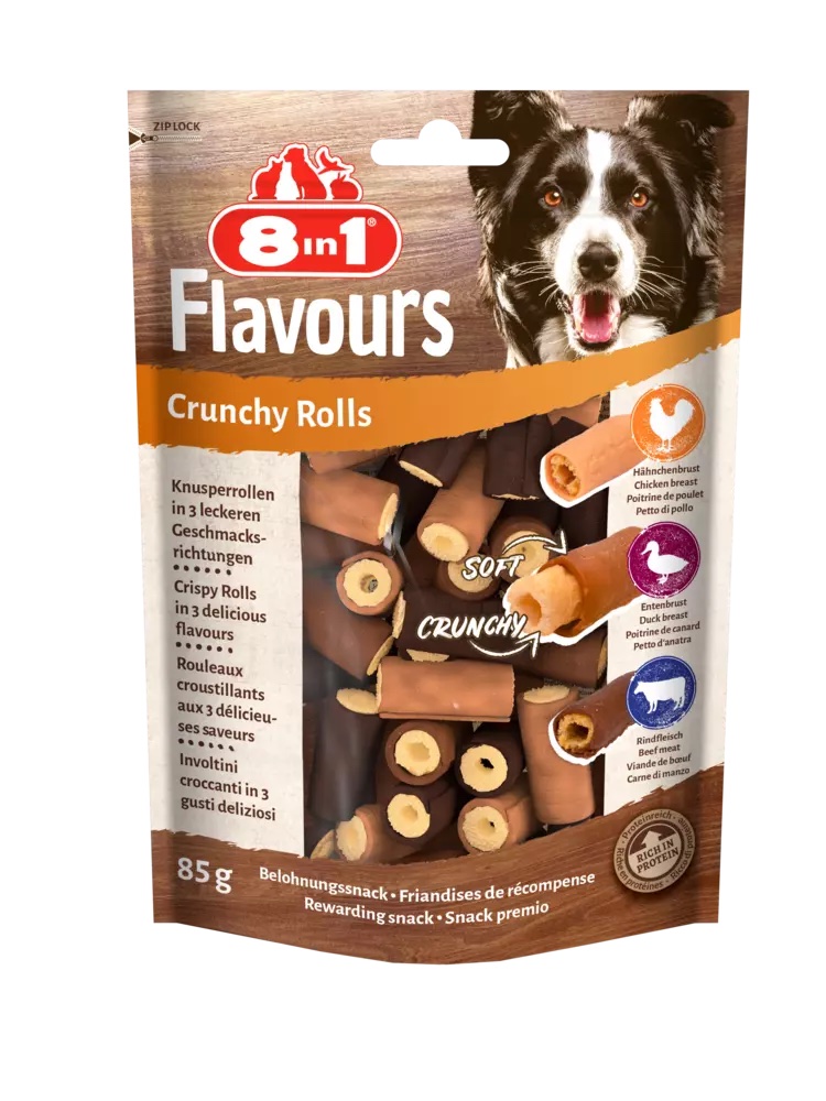 8in1 Flavours Crunchy Rolls 85g